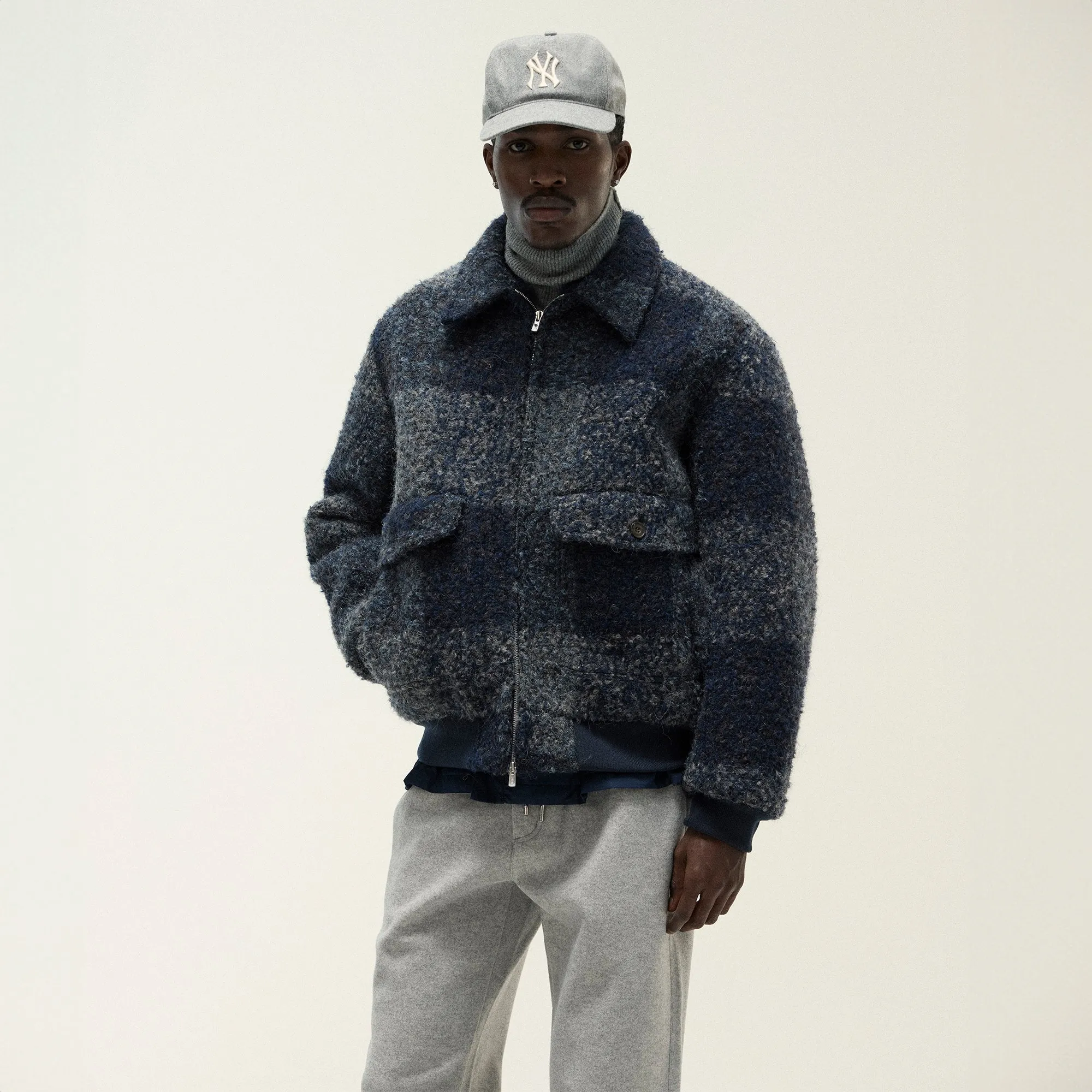 &Kin Boucle Check Hawthorne Flight Jacket - Vista