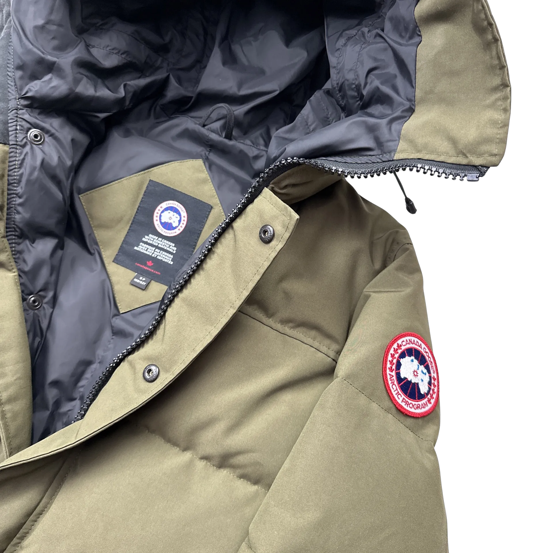 Canada Goose Khaki Green MacMilian Parka Jacket - Small