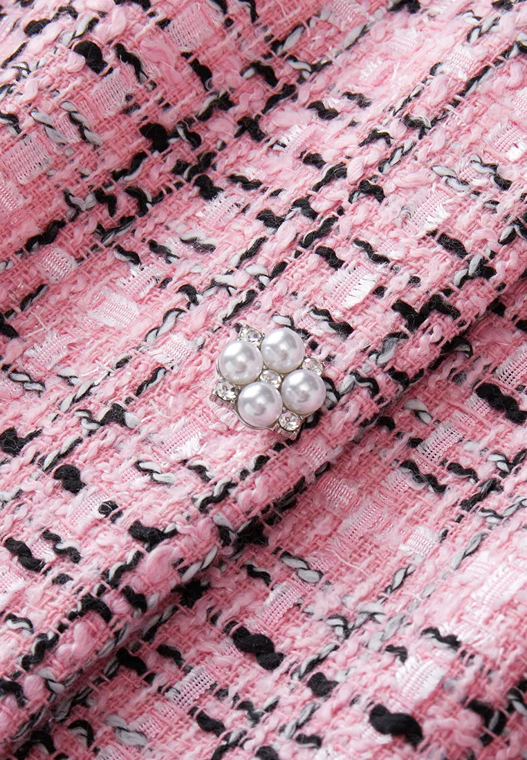 Check Button Fastening Tweed Waistcoat