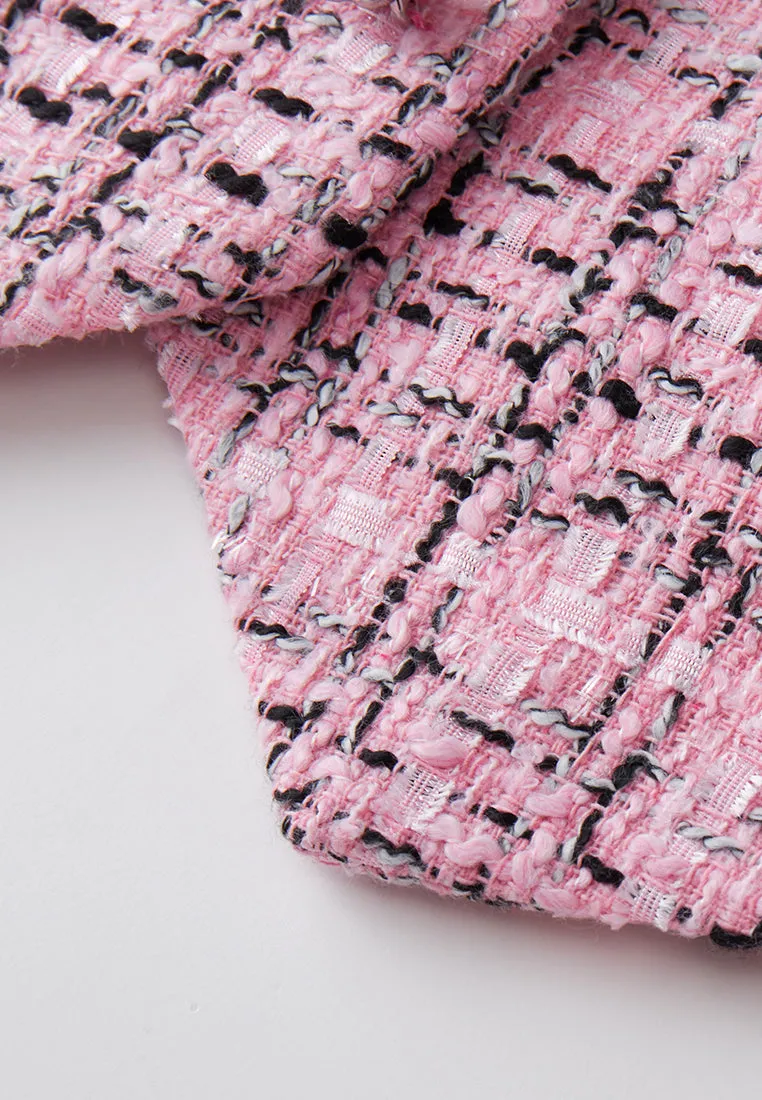 Check Button Fastening Tweed Waistcoat