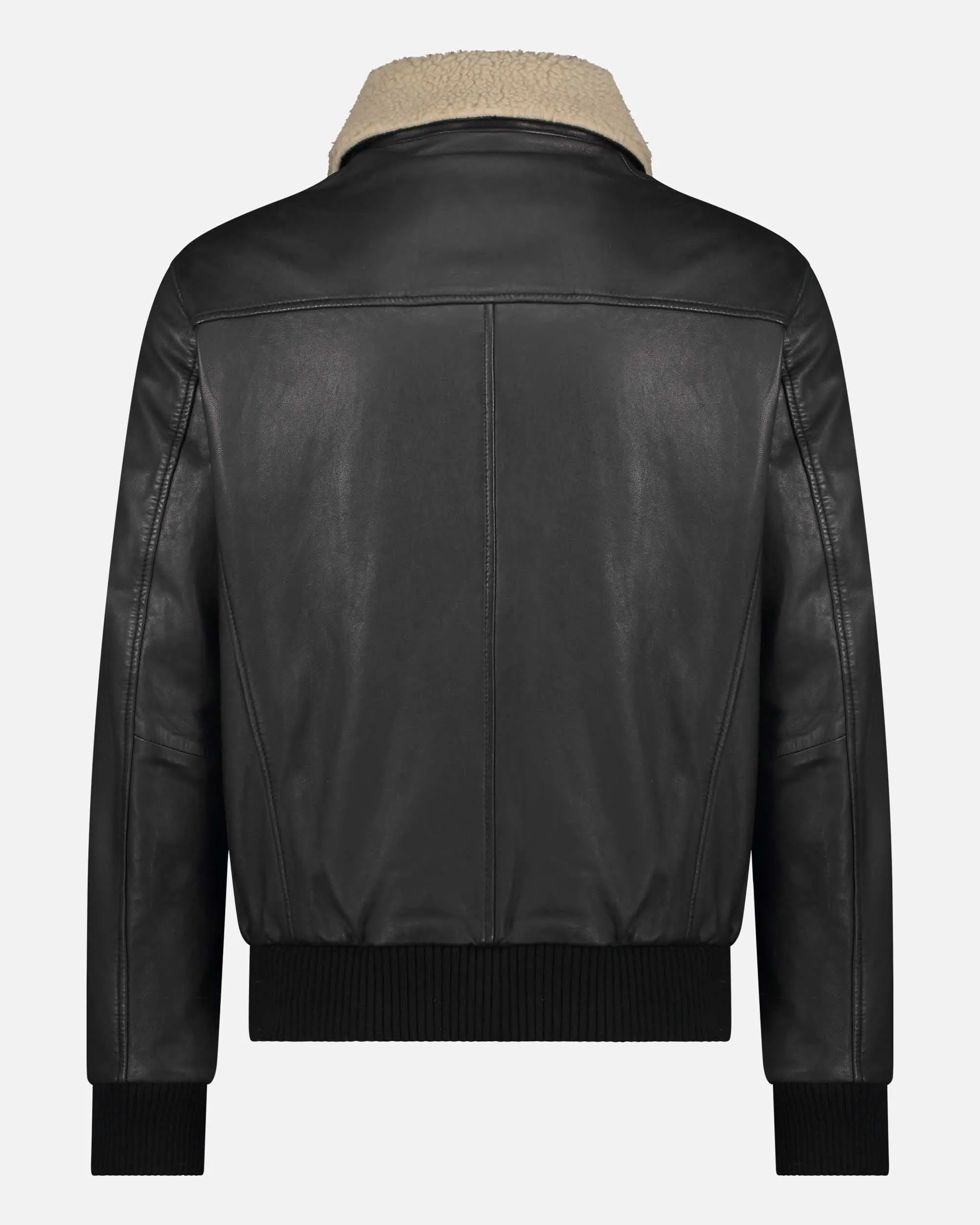 Jackson | Shearling Leather Bomber Jacket