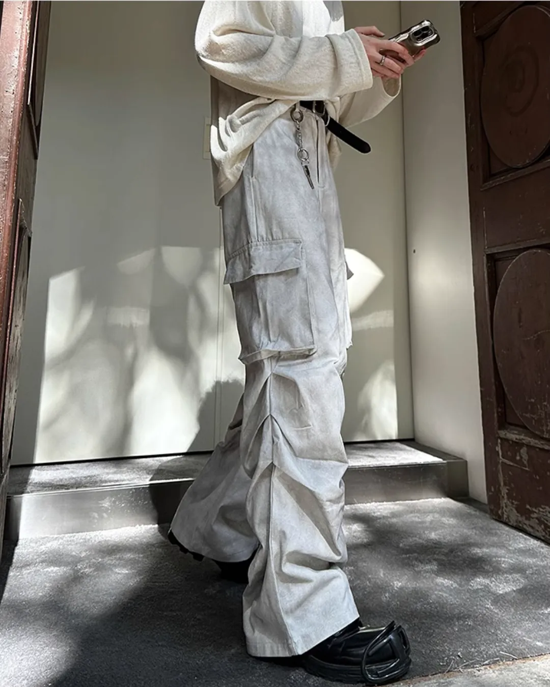 Multi Pocket Loose Wide Pants JMH0105