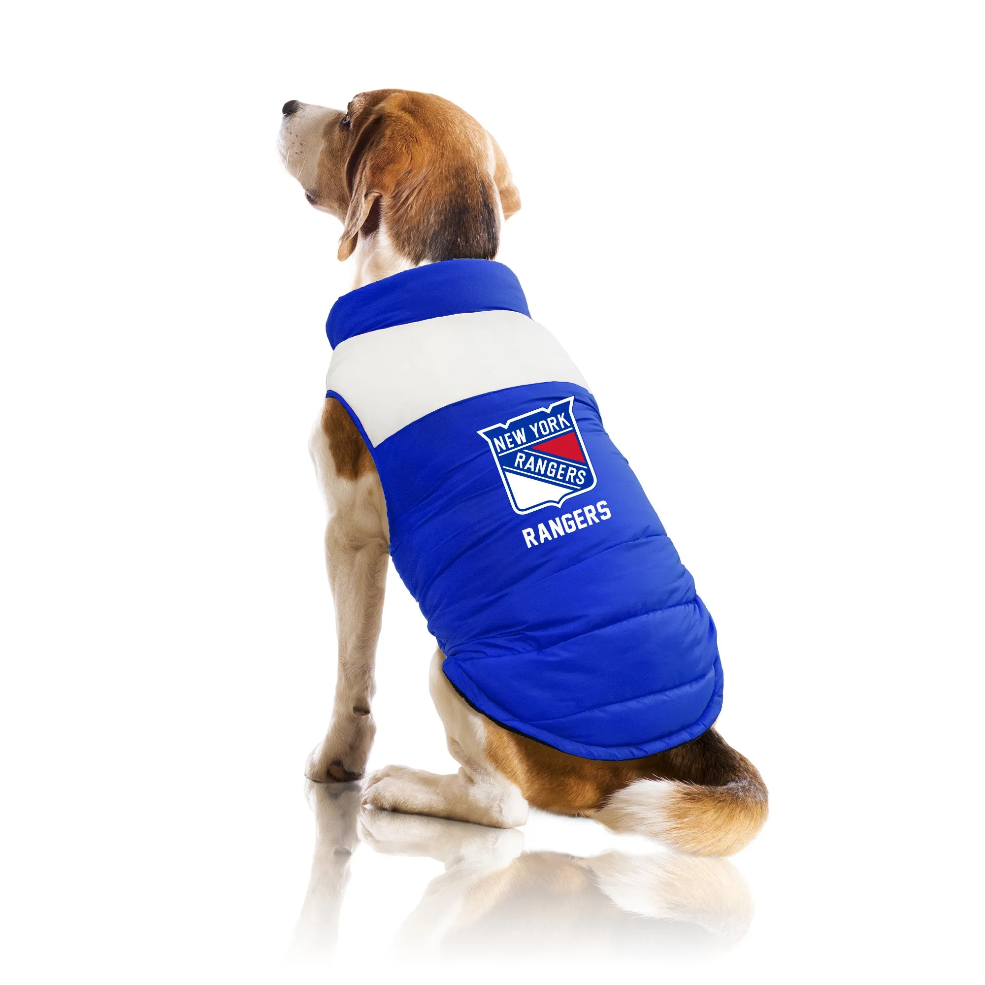 New York Rangers Pet Parka Puff Vest