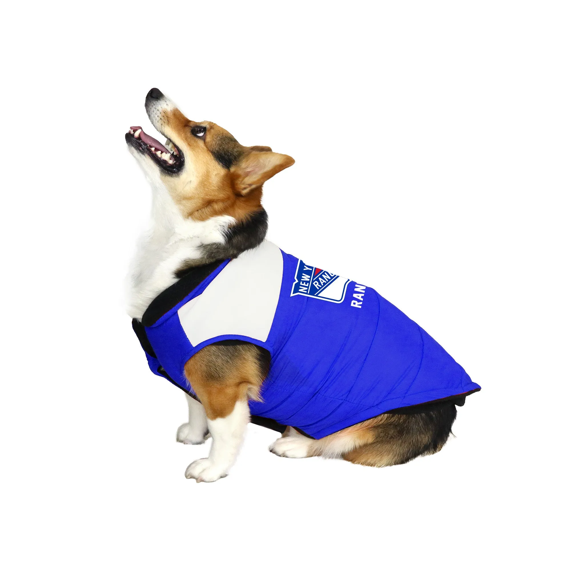 New York Rangers Pet Parka Puff Vest