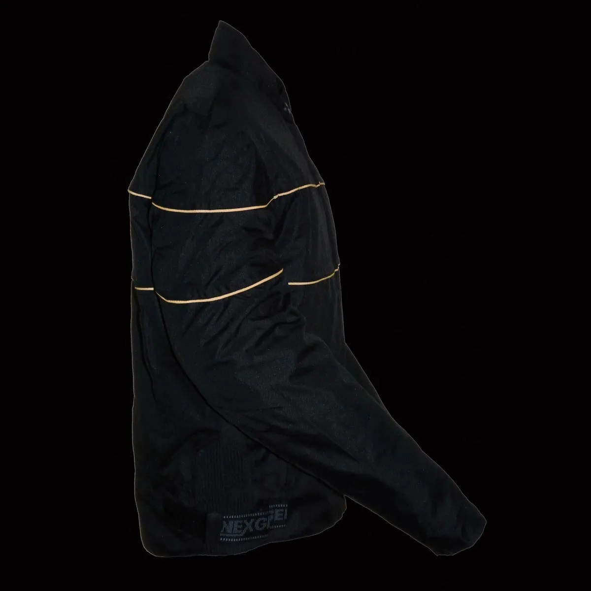 NexGen SH2285 Men's Black with Orange Stripes Scooter Style Textile