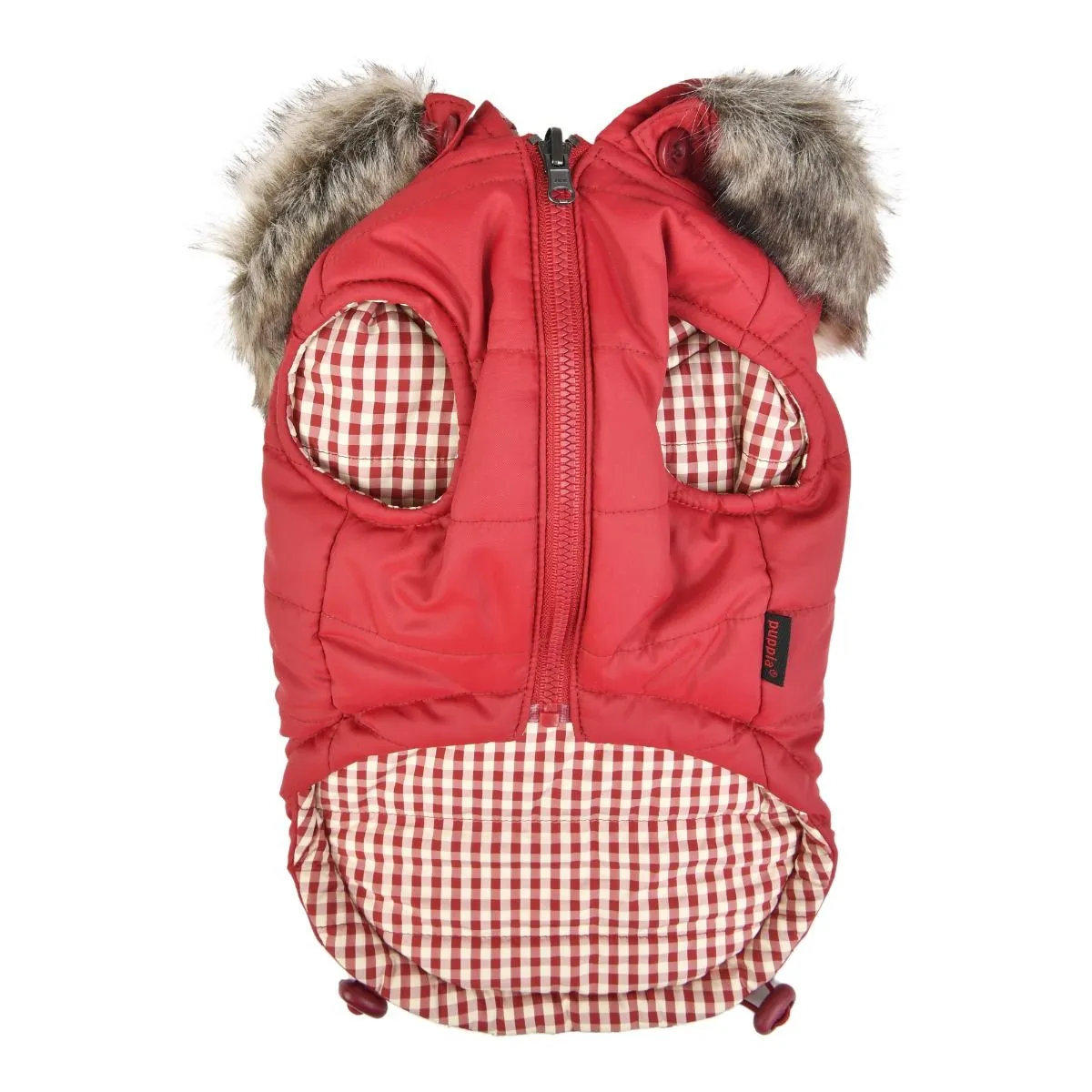 Puppia - Hollis Parker - Reversible Dog Coat - Red