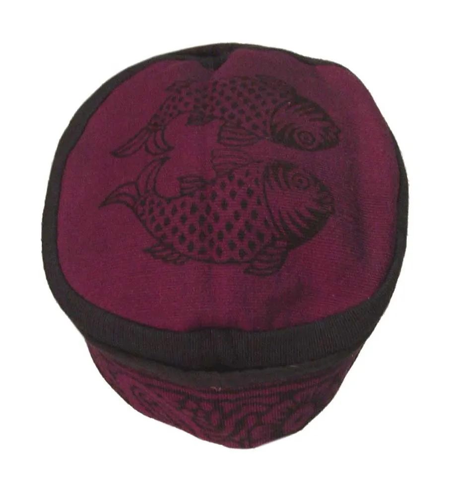 Reversible Heavy Cotton Blockprint Skull Cap
