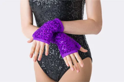 Sequin Fingerless Gloves
