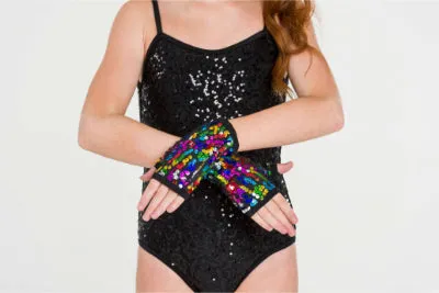 Sequin Fingerless Gloves