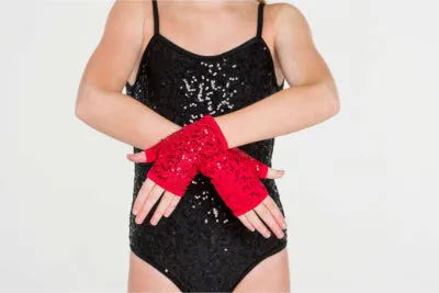 Sequin Fingerless Gloves
