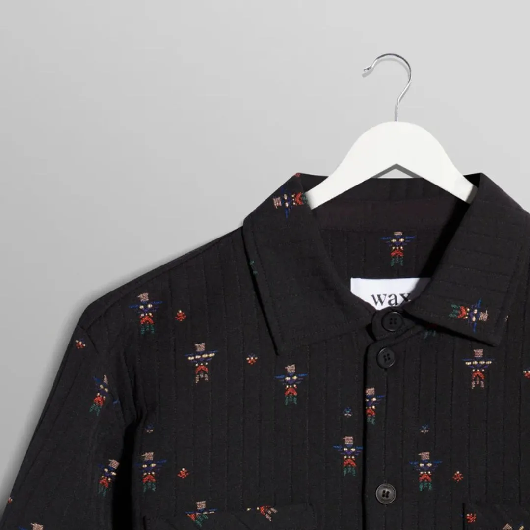 Whiting Overshirt Quilted Tweed (Black)