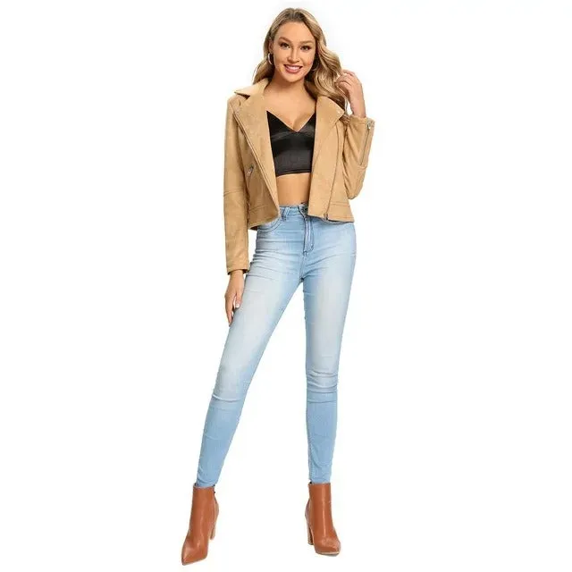 Womens Suede Leather Jacket by TJS