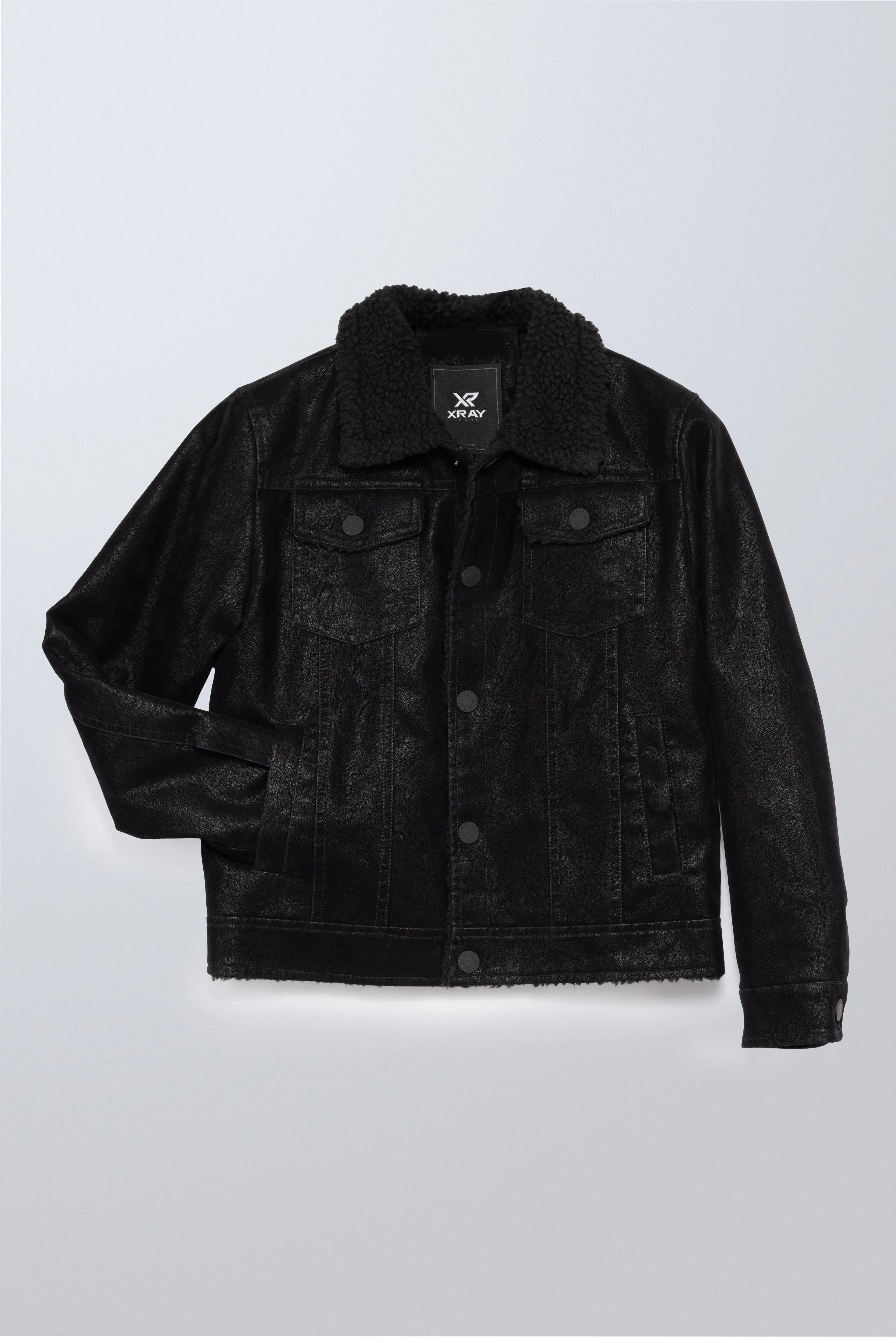 X RAY Boys Faux Suede Ranger Jacket With Faux Shearling Lining