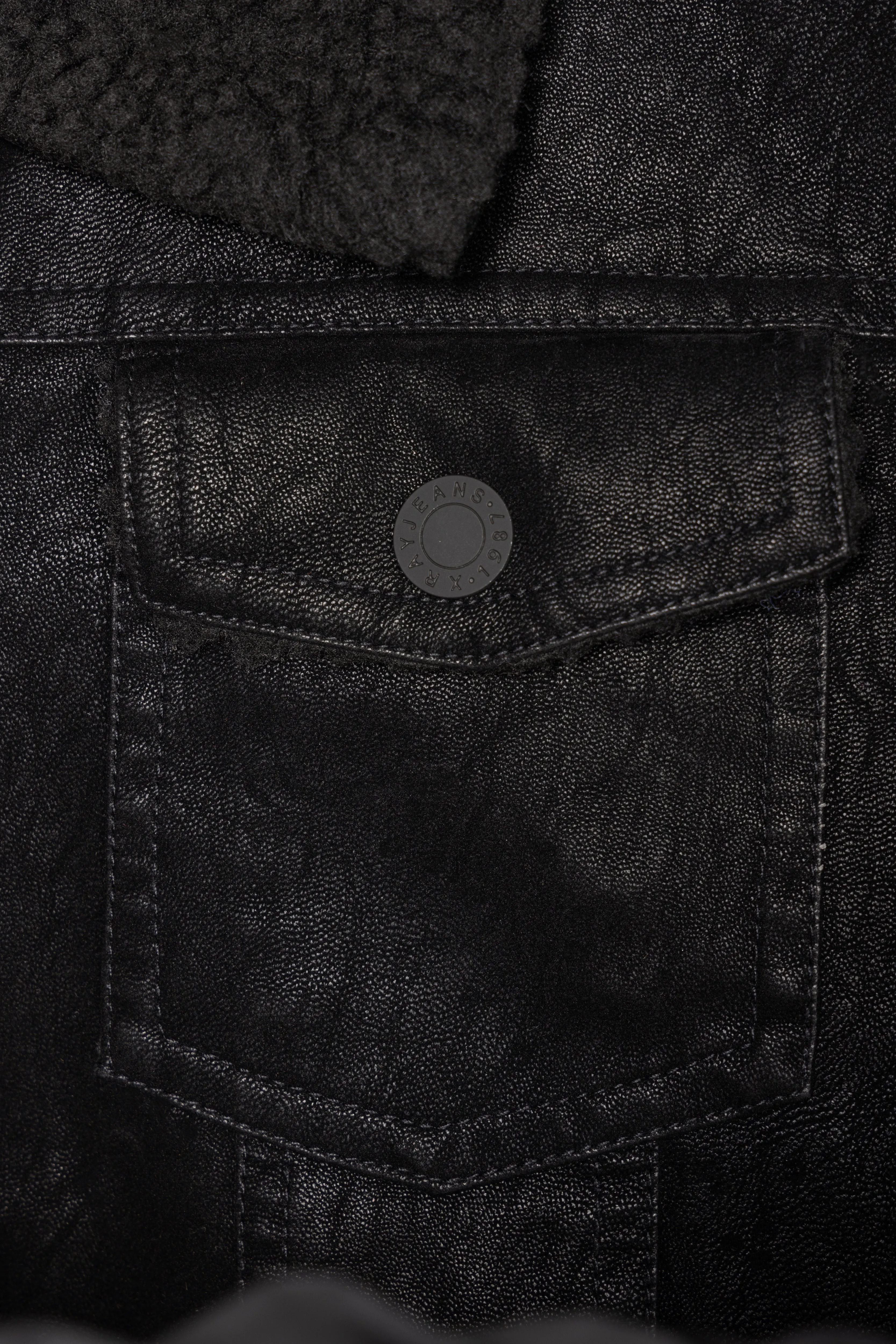 X RAY Boys Faux Suede Ranger Jacket With Faux Shearling Lining