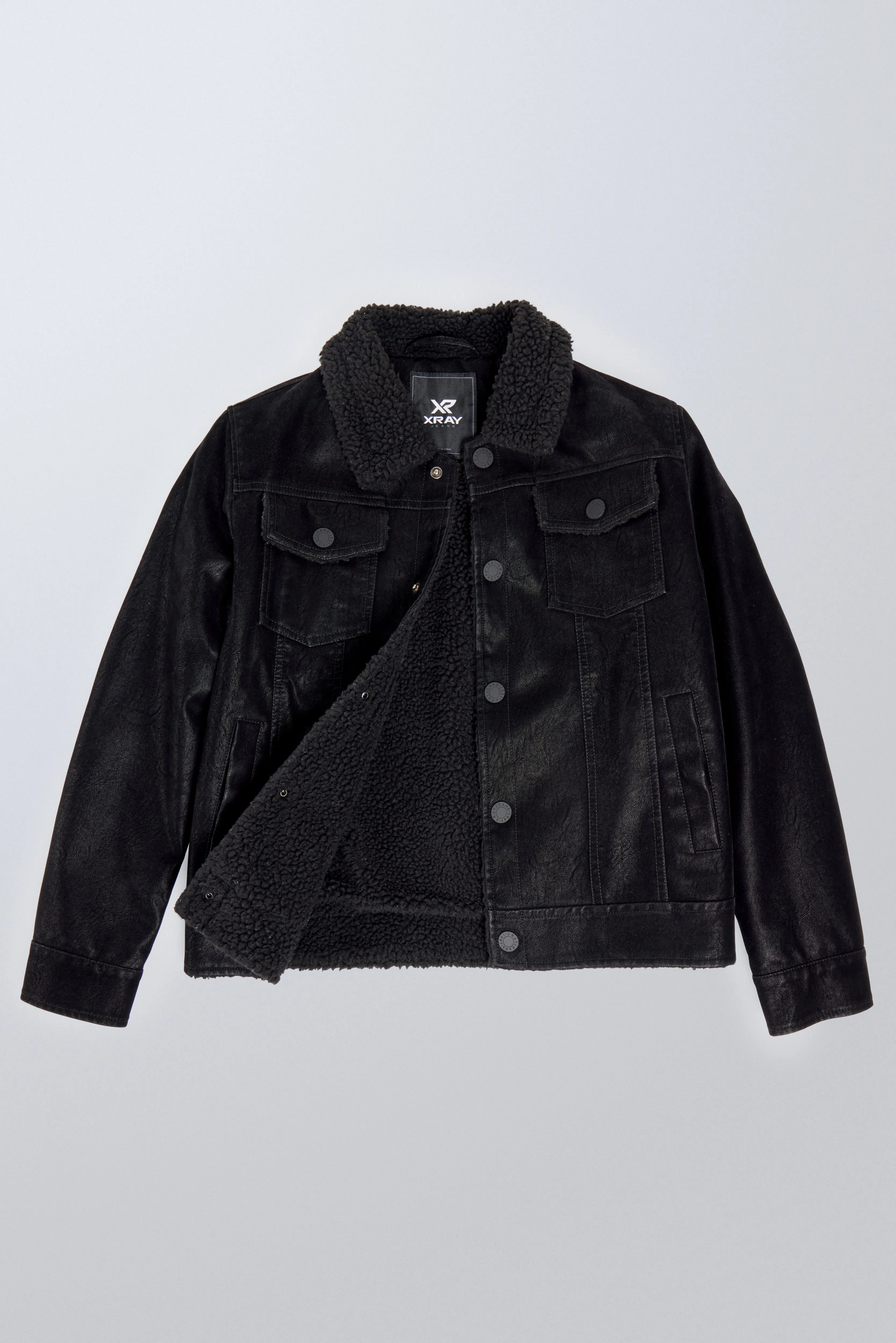 X RAY Boys Faux Suede Ranger Jacket With Faux Shearling Lining